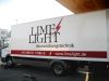 LKW- Beschriftung fr die Firma Lime Light im Kreis Mnchen. Beschriftung wurde in verschiedenen Folienarten angefertigt.